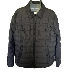 Polo Ralph Lauren Puffer Shirt Jacket Mens XL Gray Down Filled Quilted Snap NICE